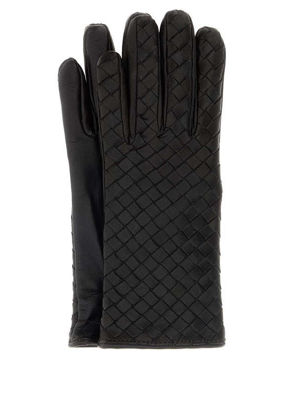 Bottega Veneta Brown Leather Gloves