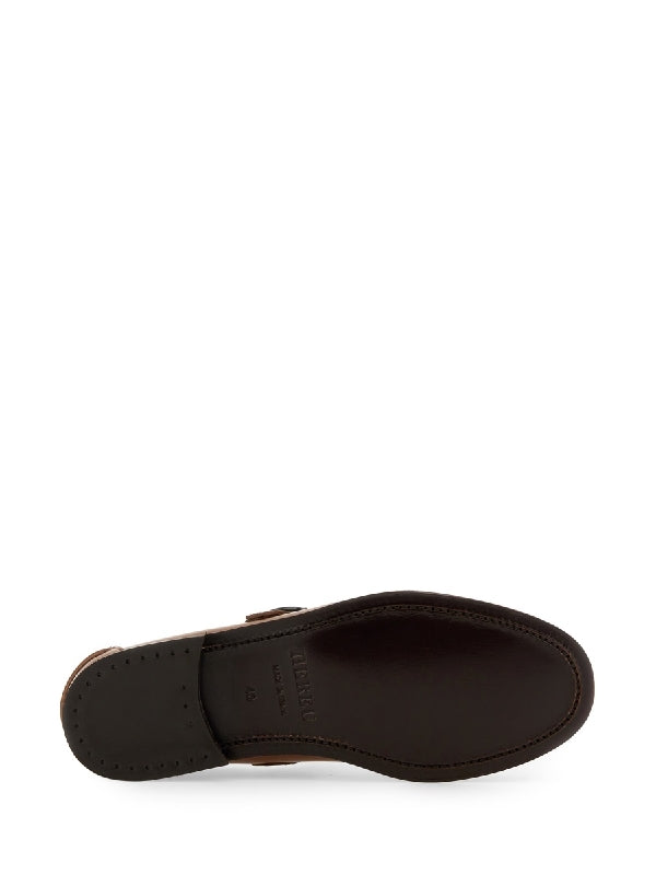 Alber Buckle Strap Leather Loafers