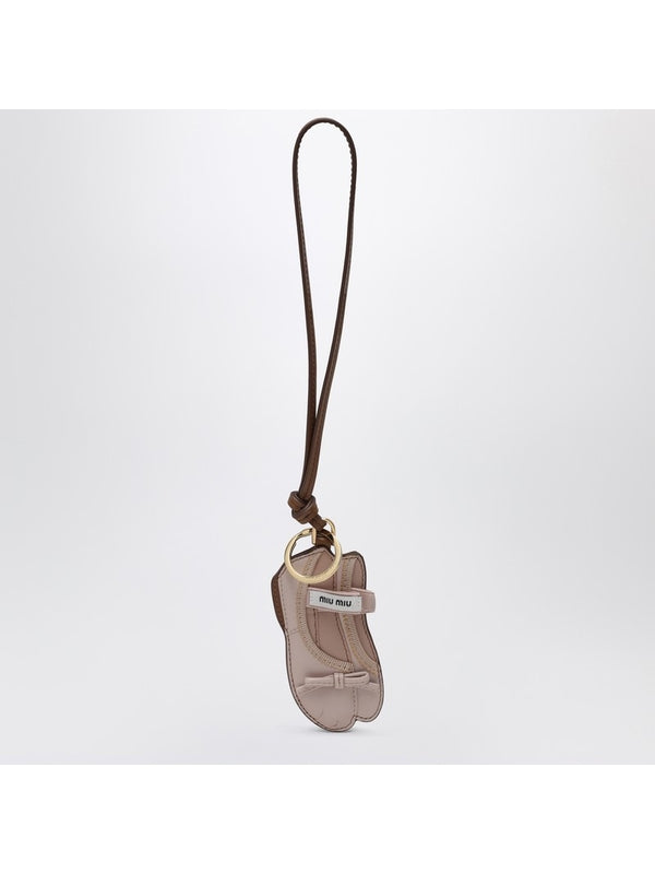 Miu Miu Trick leather Miu Ballet keyring Keyrings