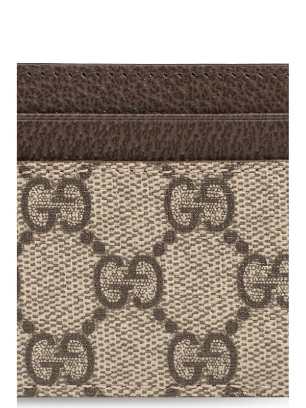 Allover Gg Logo Leather Card Wallet