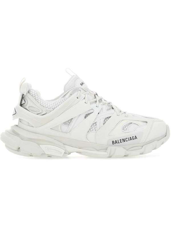 White Logo Track Sneakers