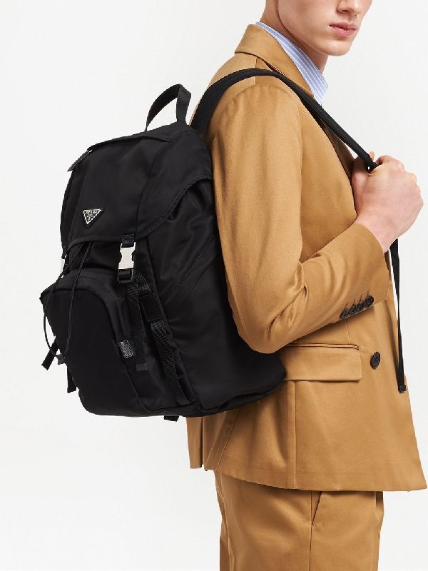 Triangle Logo Linylon Double Buckle
  Backpack