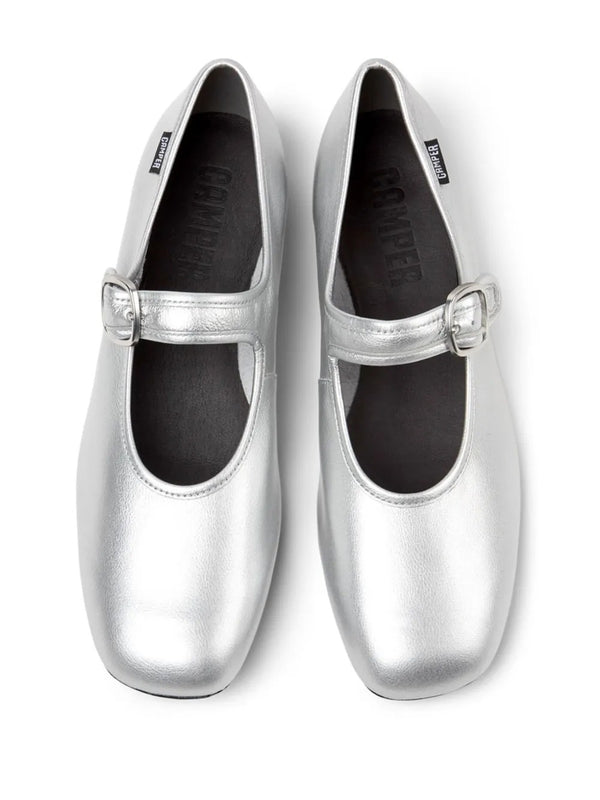 Camper Silver Flat Shoes