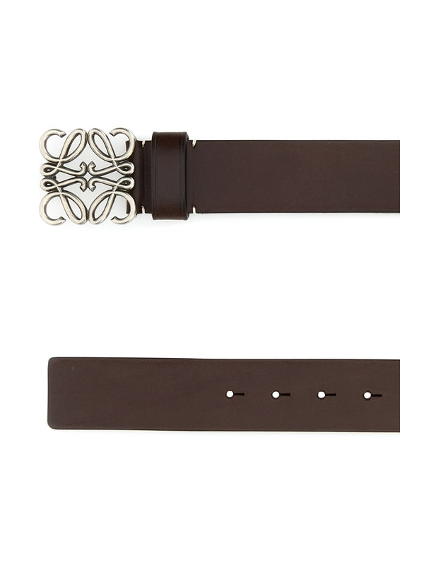 Anagram Buckle Leather Belt