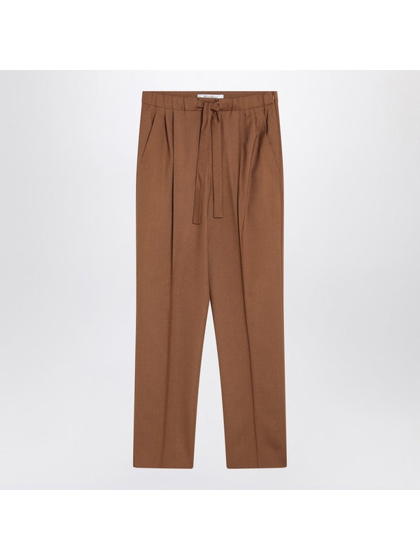 Wool Silk Blend Trousers