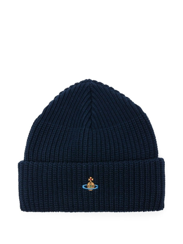 Vivienne Westwood Navy Beanies