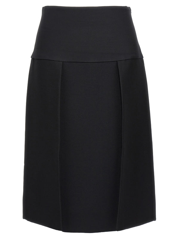 High Waist Pleated Skirt