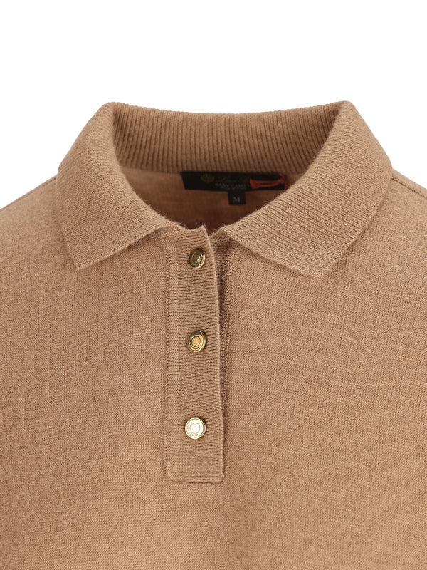 Camel Wool Polo Shirt