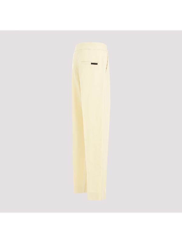 Pleated Tapered Wool Pants