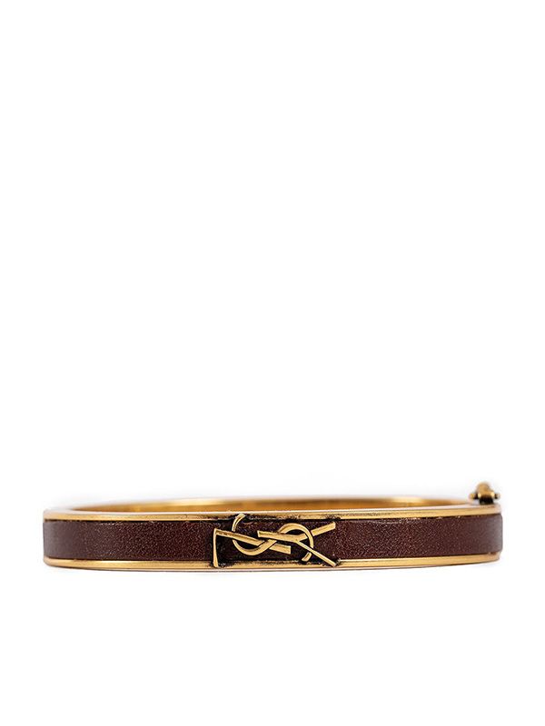 Cassandra Logo Leather Bracelet