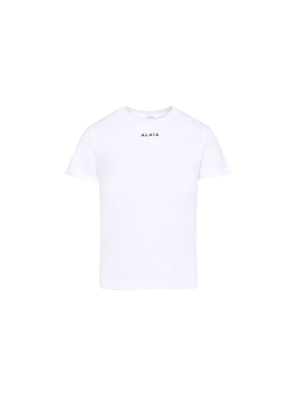 White Cotton Short-Sleeve T-Shirt