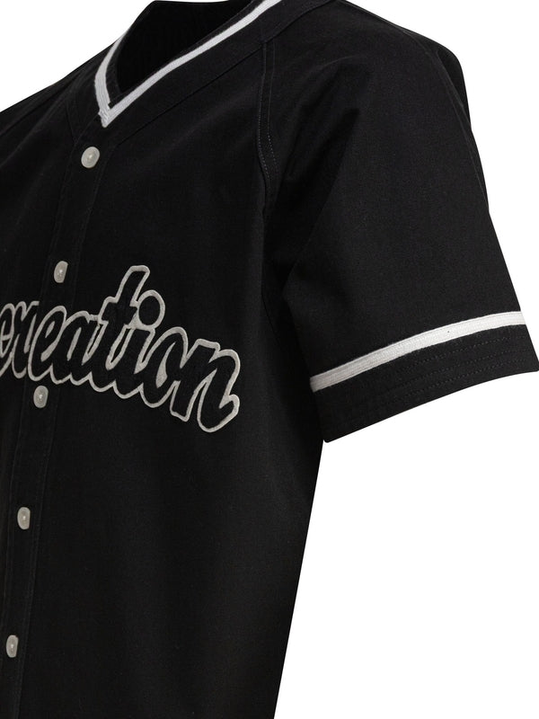 Logo Applique Cotton Short Sleeve Shirt