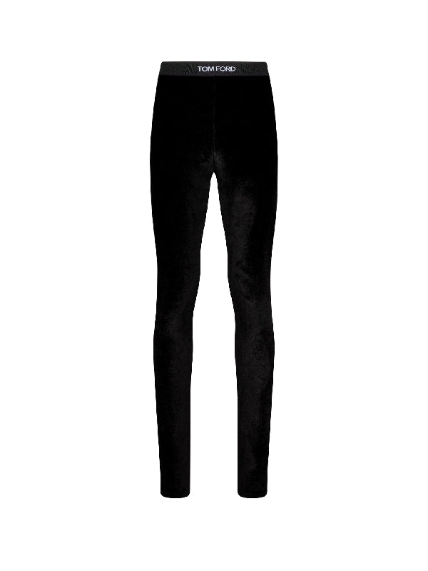 Logo Band Velvet Leggings