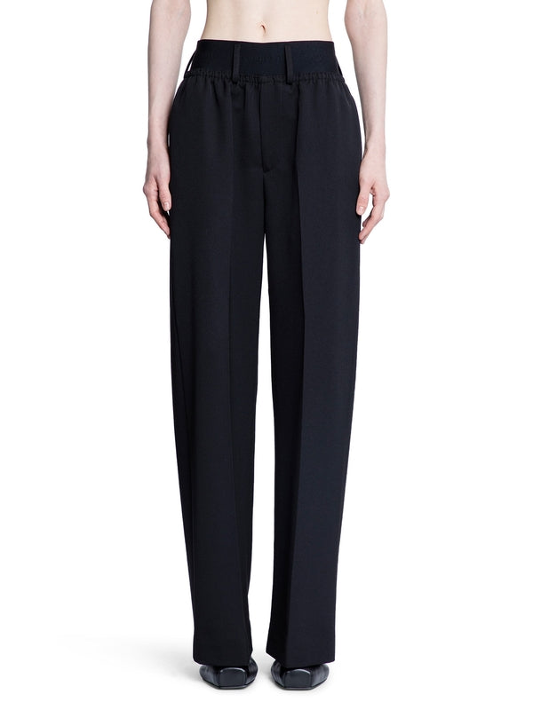 Black Wool Twill Pants