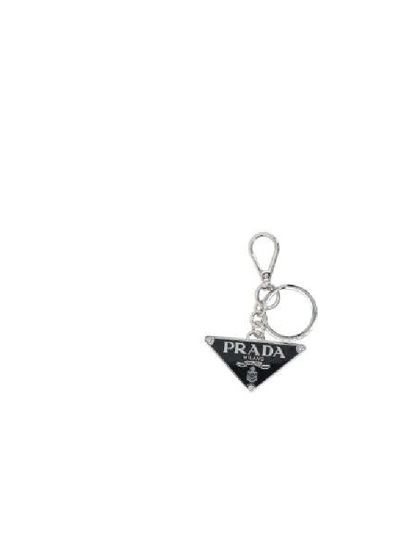 Triangle Logo Charm Key Ring