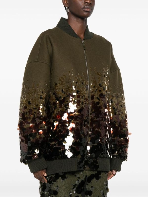 Back Interlocking G Sequin Embellished Bomber