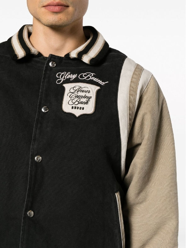 Wash canvas varsity jacket