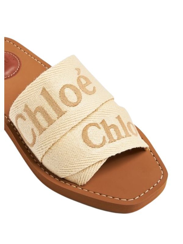 Woody Logo Band Flat Sandals