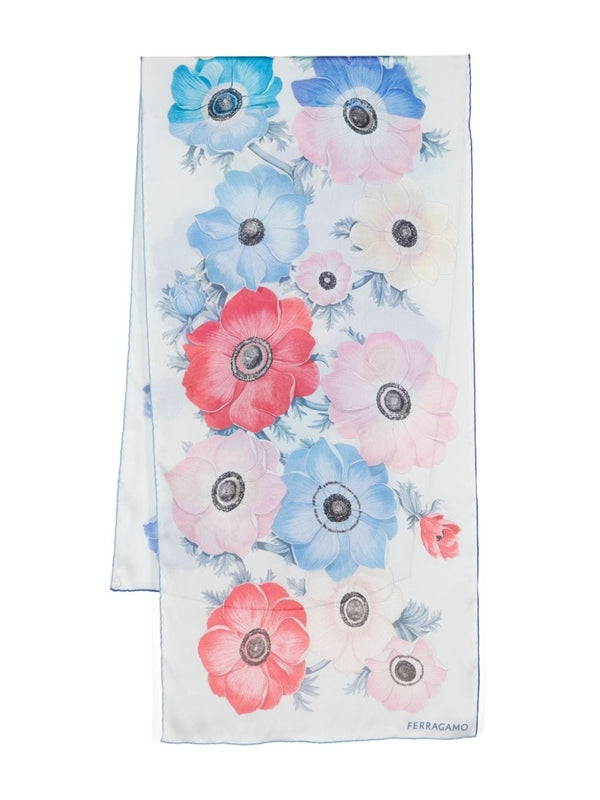 Flower Printing Silk Scarf