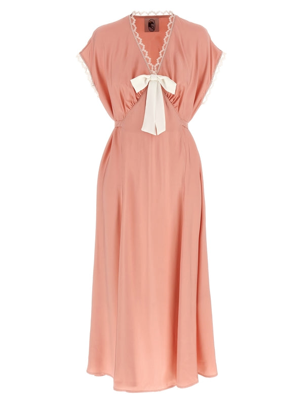 Slippers Pink Long Dress