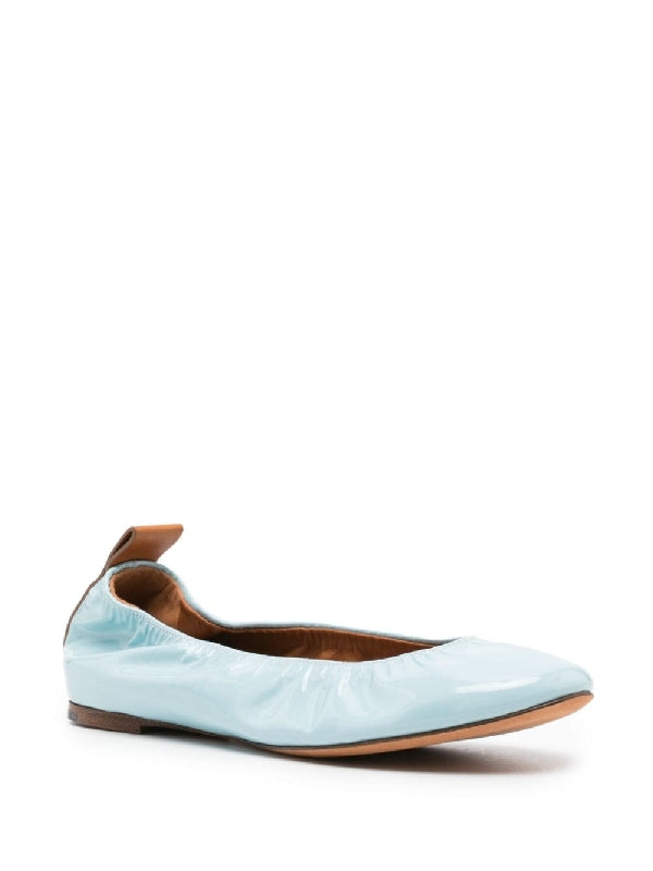 Blue Calfskin Ballerina Shoes