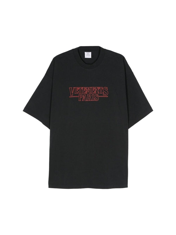 ロゴプリントクルーネックTシャツ