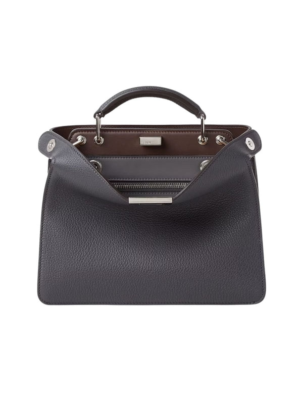 Fendi Peekaboo I See U Small Grey Brief Case