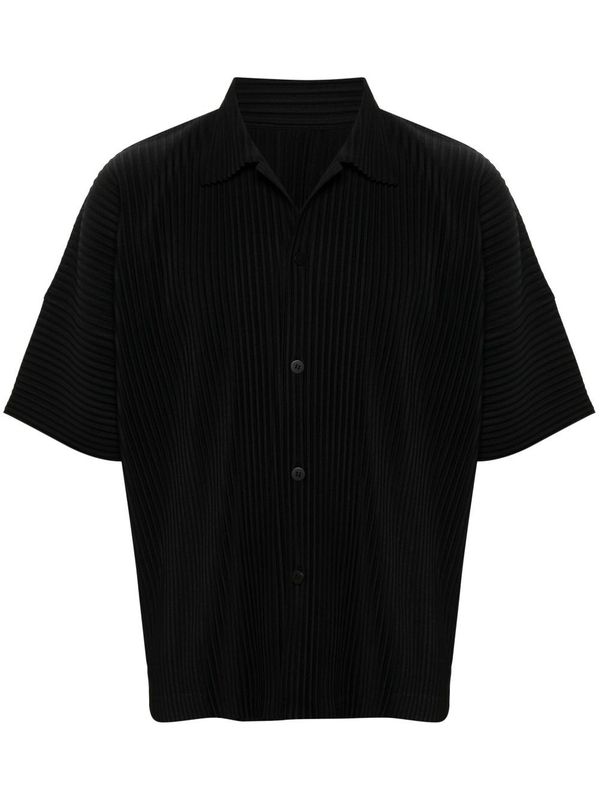 Pleated Short Sleeve Shirt