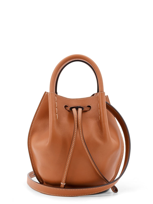 Buz Logo Leather Mini Bucket Bag