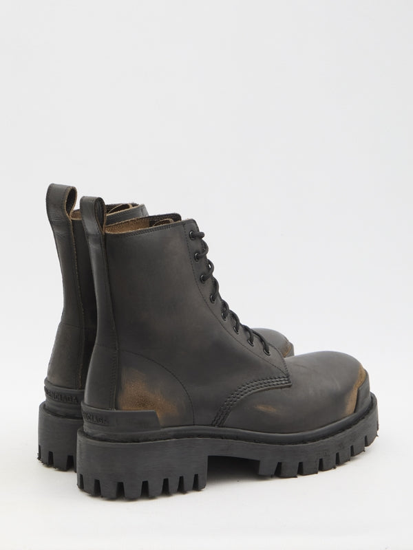 Strike Vintage Leather Lace-up Boots