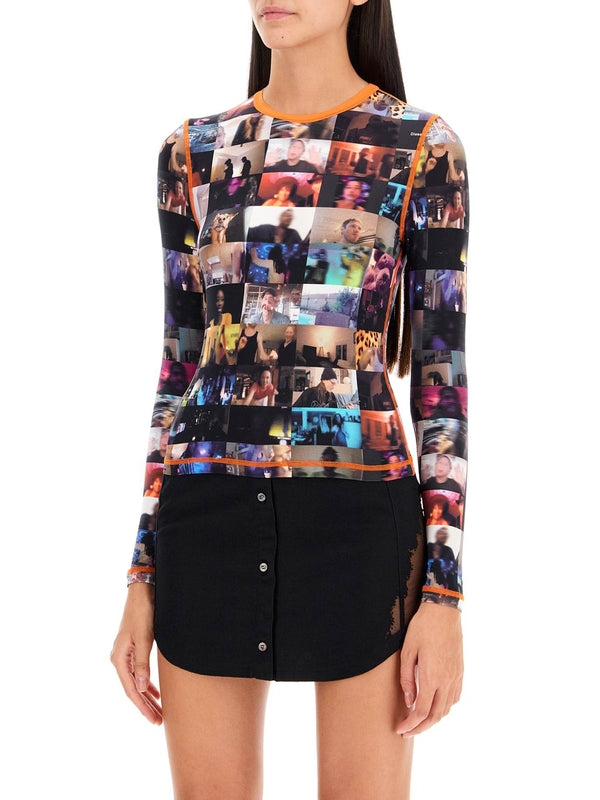 DIESEL - T Crau Graphic Printing Long
  Sleeve Top - Jente