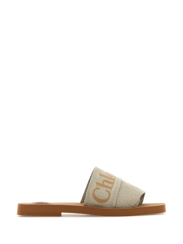 Woody Logo Band Flat Sandals