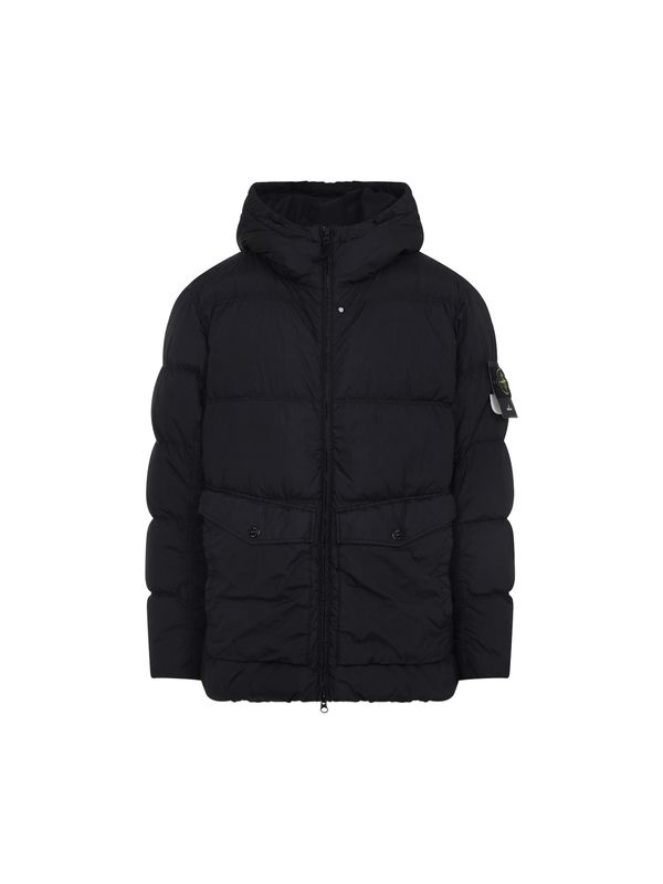 Stone Island Wappen Patch Black Padded Jacket