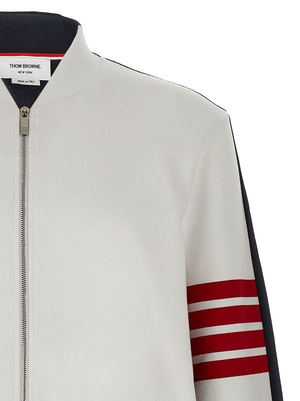 4-Bar Armband Cotton Bomber Jacket