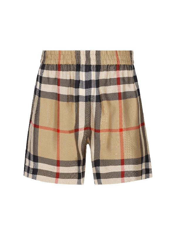 Vintage Check Silk Shorts