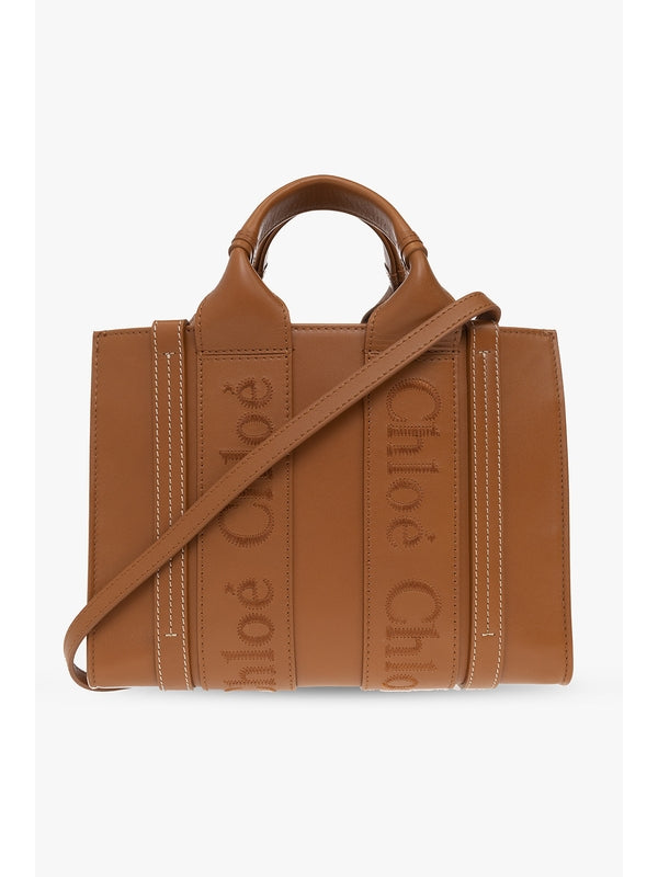 Woody Leather
  Small Tote Bag