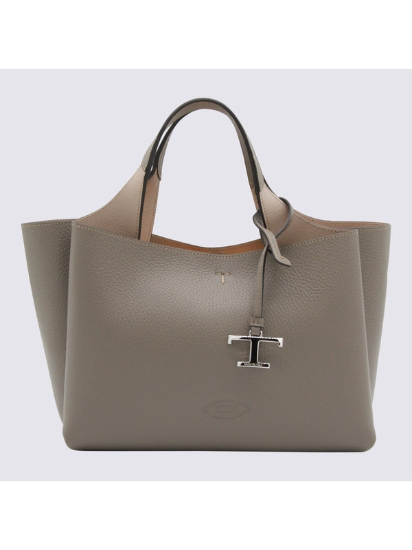 Tod'S Grey Tote Bags