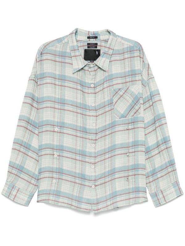 Double Front Check Pattern Shirt