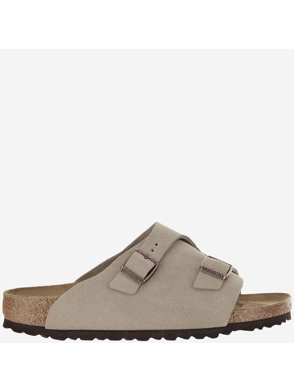 Zurich Buckle Suede Leather Sandals