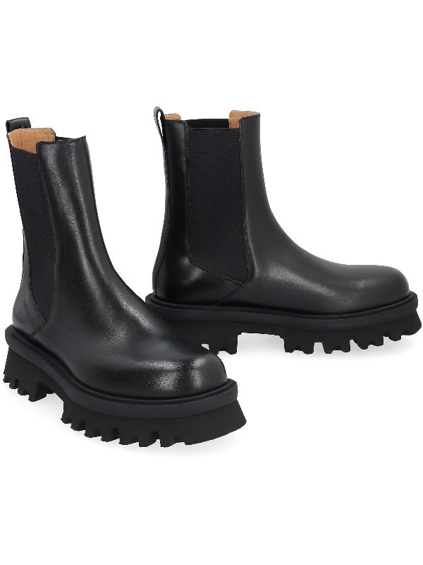Chunky Sole Calfskin Chelsea Boots