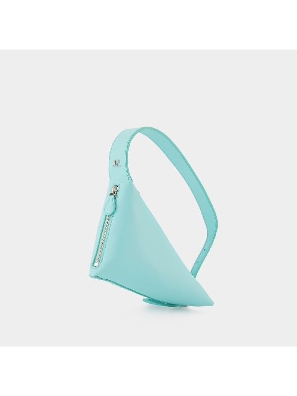 Metal Logo Shark Leather The One Shoulder
  Bag