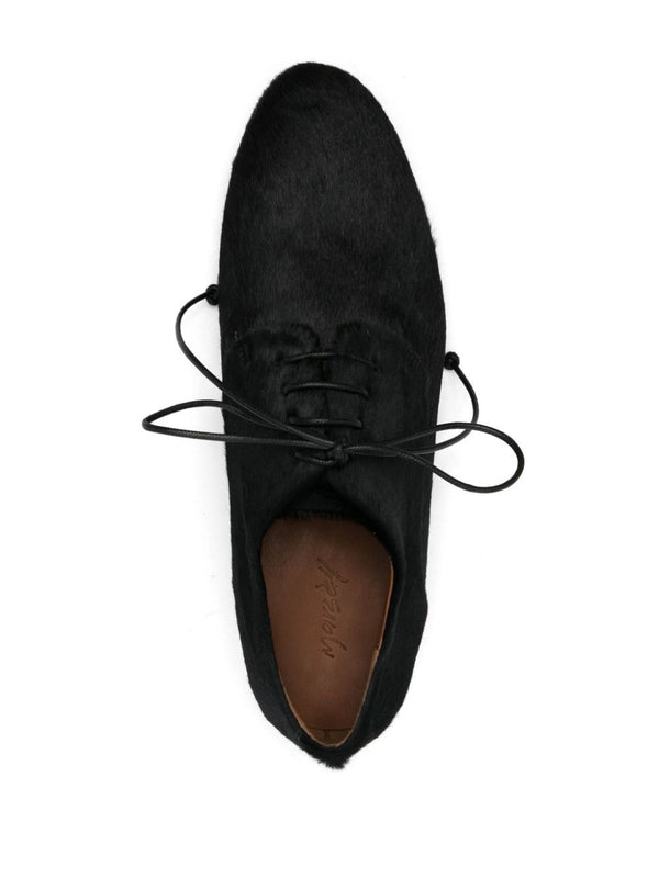 Black Leather Lace-up Shoes