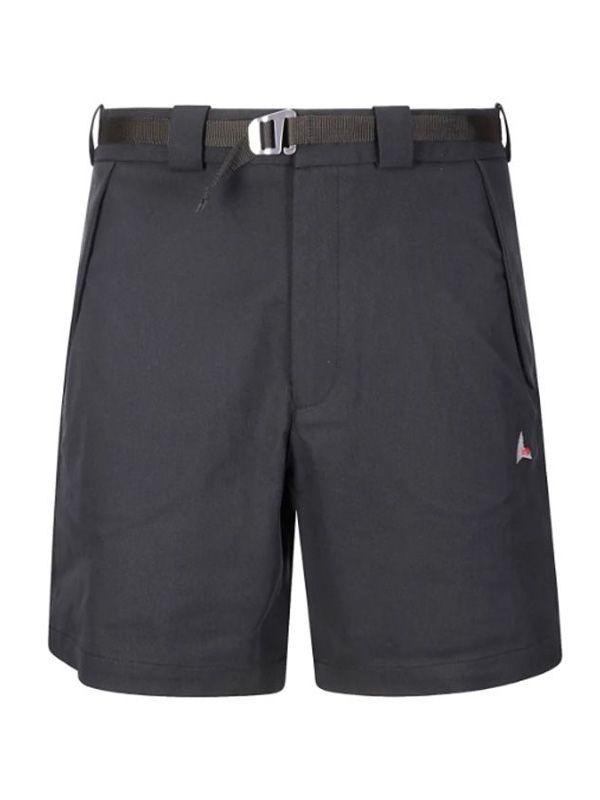 Logo Embossing Belted Shorts