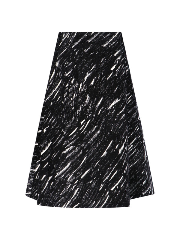 All-Over Printing Flare Skirt