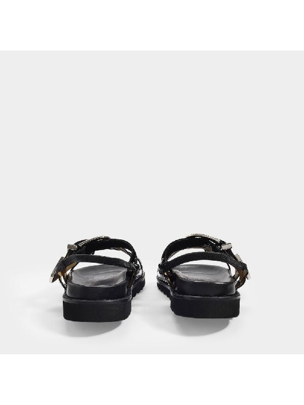 Metal Decor Buckle Strap Sandals