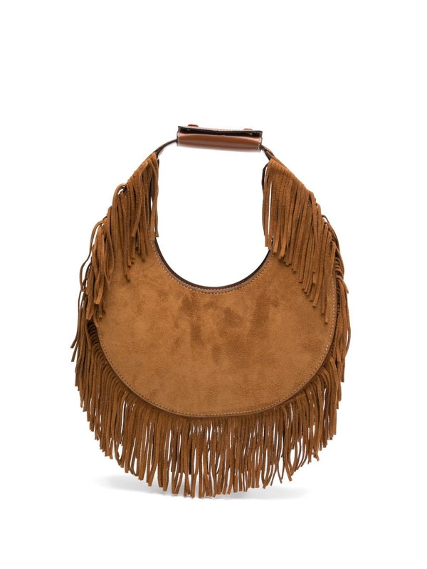 Fringe Moon Suede Tote Bag