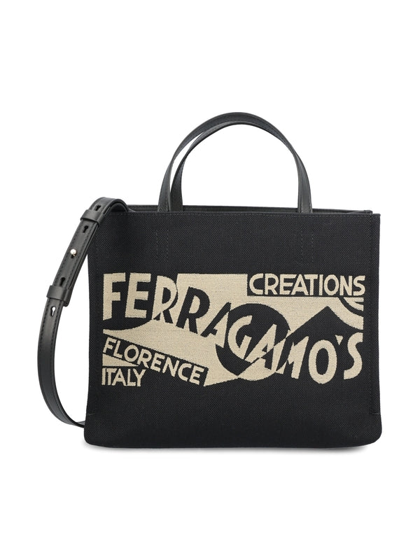 Logo Embroidered Canvas Tote Bag