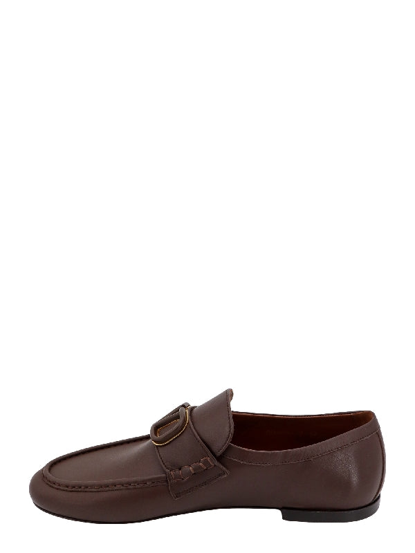 V Logo Detail Calfskin Loafer