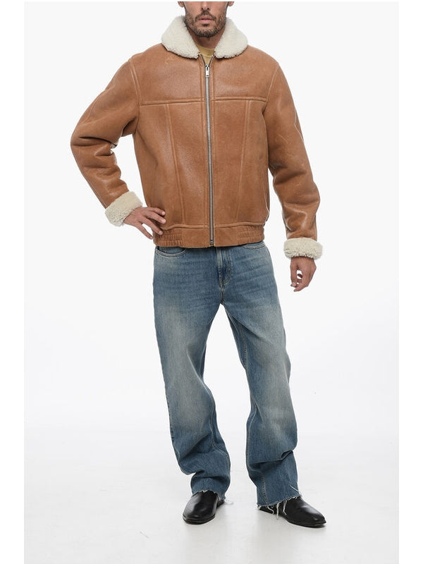 Aviator Shearling Leather Jacket