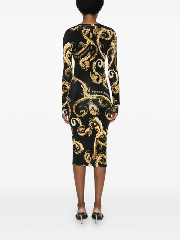 Allover Print Midi Dress